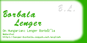 borbala lenger business card